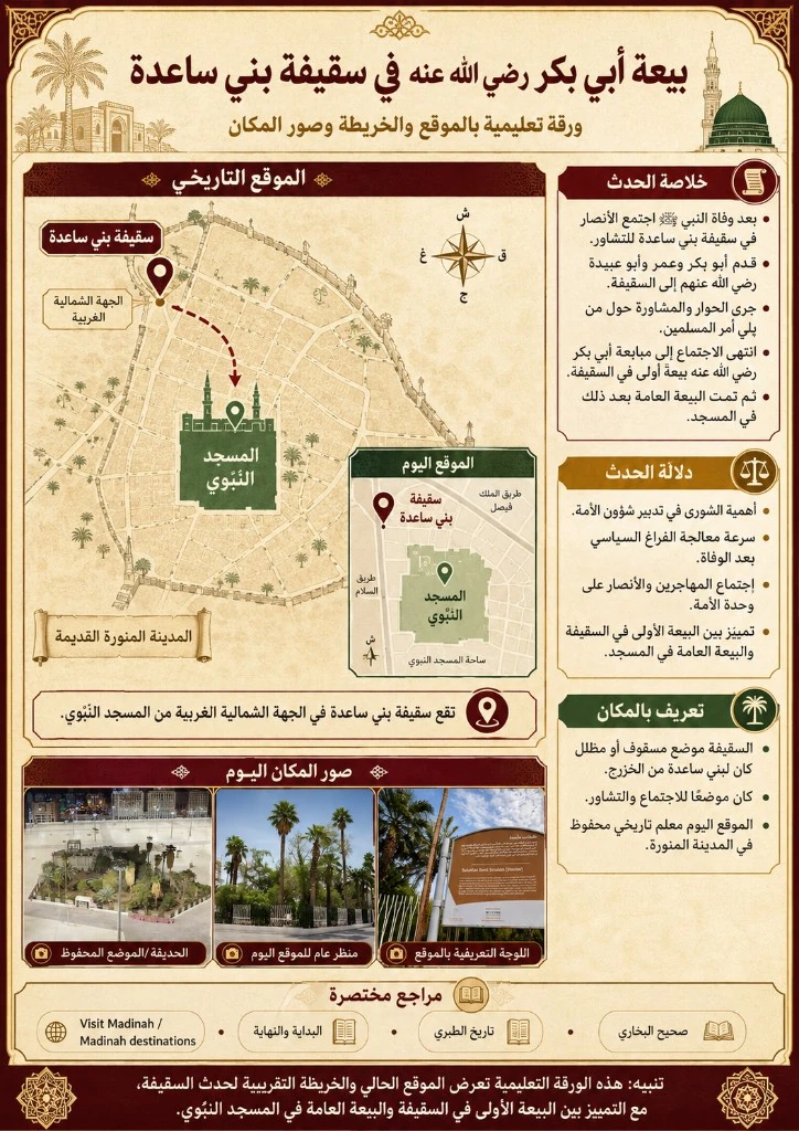 بيعة أبي بكر بالخلافة يوم وفاة النبي ﷺ
