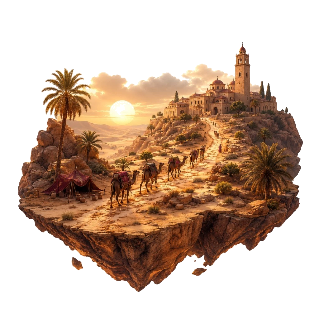 رحلة النبي ﷺ إلى الشام ولقاء بحيرى الراهب