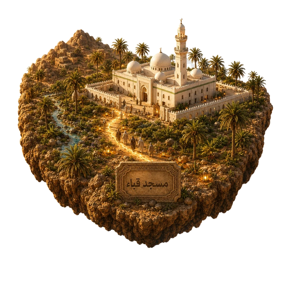 النزول بقباء وبناء مسجد قباء